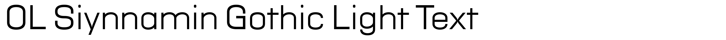 OL Siynnamin Gothic Light Text